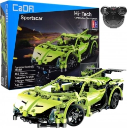 Stavebnice CADA RC sportovní auto 32 cm, zelené, 453 dílků