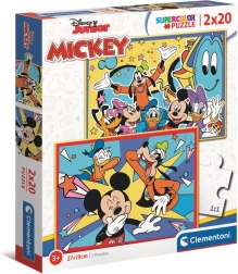 Clementoni puzzle Mickey a kamarádi 2x20 dílků
