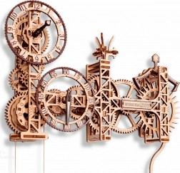 Dřevěné 3D puzzle nástěnné hodiny STEAMPUNK WOODEN CITY (269 dílů)