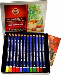 Koh-I-Noor Trojhranné pastelky Triocolor 12 ks