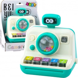 Interaktivní fotoaparát Piano Chřestítko Světla Zvuky Bílá Zelená