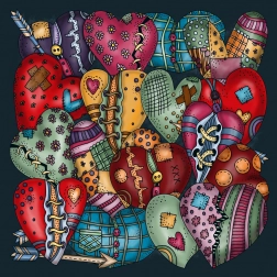 Čtvercové puzzle Palapeli Srdce 251 dílků