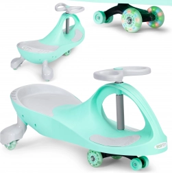 Odrážedlo wiggle car s LED kolečky zelené ECOTOYS