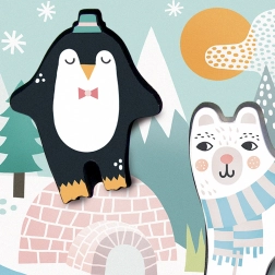 Vilac senzorické dřevěné puzzle Ledové zvířátka