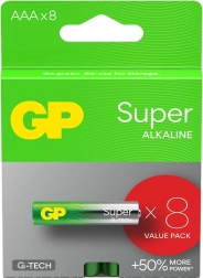 Alkalické baterie AAA GP Super 8 ks