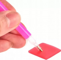 Diamantové malování s bílým stojánkem 21 × 25 cm pro děti