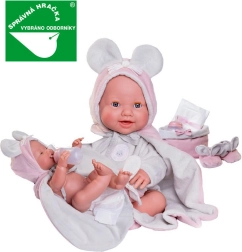 Mrkací a čůrající realistická panenka miminko Antonio Juan