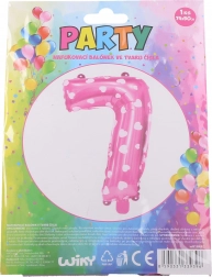 Nafukovací balónek číslo 1 se srdíčky – Růžový