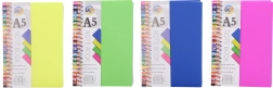 Spirálový linkovaný zápisník A5, 100 stran