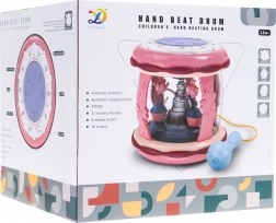 Interaktivní bubínek s mikrofonem – multifunkční kostka se zvuky, světly a kolotočem (18m+)