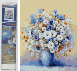 Diamantové malování luční kytice 30 × 40 cm