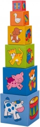 Skládací věž z kostek s obrázky GOKI