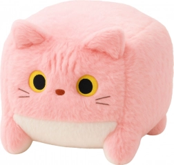 Růžový plyšový mazlíček ve tvaru kostky