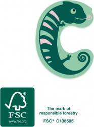 Small foot dřevěné písmeno C