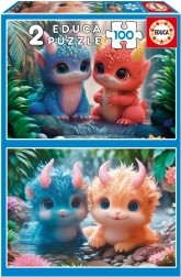 Educa Puzzle Roztomilé příšerky 2x100 dílků