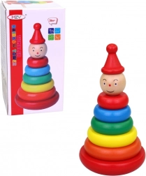 Dřevěné kroužky na kolíku 17 cm