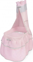 Pojízdná postýlka pro panenky s nebesy a peřinkou Sophie – DeCuevas