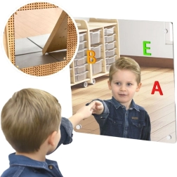 Masterkidz velké magnetické zrcadlo pro tabule STEM 60 × 60 cm