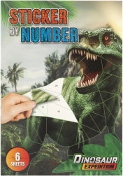 Samolepkové malování dinosaurus – sada kreativních obrázků A4