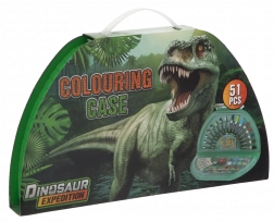 Malovací kufřík půlkruhový Dino – 51 dílů