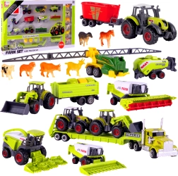 Kovové zemědělské stroje a traktory 1:64 – herní set pro děti