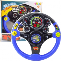 Interaktivní volant pro děti s efekty světel a zvuků modrý