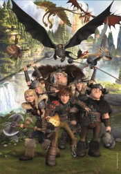 Clementoni puzzle Jak vycvičit draka: Jezdci z Blpu 180 dílků