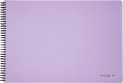 Skicák A3 s pevnou kroužkovou vazbou, 40 listů, fialová barva