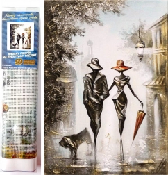 Diamantové malování Romantická procházka 30x40 cm