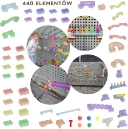 Masterkidz stavebnicová sada dráha pro míčky Tabule STEM 440 kusů