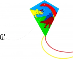 Létající drak s dinosaury