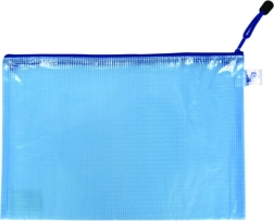 Obálka se zipem A4 modrá, síťovaná