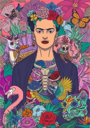 Trefl puzzle Premium Plus Frida Kahlo – Rozkvetlá duše, 1000 dílků