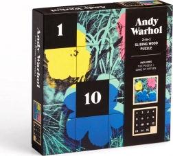 Posuvné dřevěné puzzle Andy Warhol: Květiny 2v1