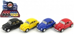 Kovový model KINSMART VOLKSWAGEN beetle na zpětné natažení 13 cm