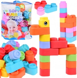 Barevné měkké gumové kostky pro děti 36 kusů