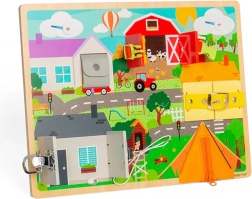 Motorická deska každodenních dovedností BIGJIGS TOYS