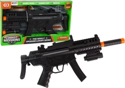 Velký dětský kulomet s LED světly, zvuky a vibracemi