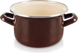 Smaltovaný hrnec BROWN 16 cm, 1,4 l