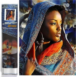 Diamantové malování Zamyšlená dívka 30x40cm