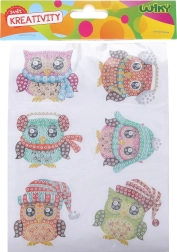kreativní set diamond nálepky sovy