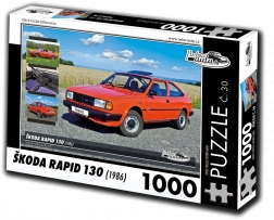 retro-auta puzzle škoda rapid 130 1000 dílků