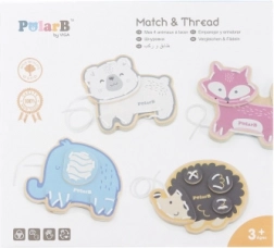 PolarB provlékací zvířátka – dřevěná sada pro rozvoj jemné motoriky