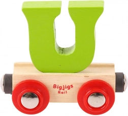 Bigjigs Rail dřevěný vagónek s písmenem U