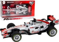 Závodní sportovní auto s pohonem 1:9, stříbrné, světla a zvuky