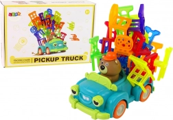 Zručnostní hra padající židle s pohyblivým autíčkem