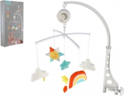 Dětský kolotoč nad postýlku s natahovacím strojkem