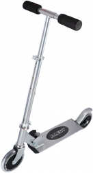 Skládací hliníková koloběžka s pěnovými rukojeťmi, nožní brzdou a nosností 50 kg