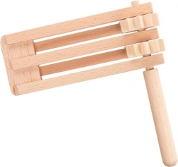 Dvojitá dřevěná řehtačka Goki