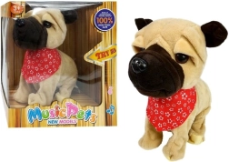 interaktivní plyšový pejsek na vodítku – štěká, zpívá a vrtí ocáskem